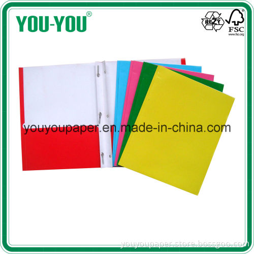 Colored Portfolio with Clips, Paper File Folder